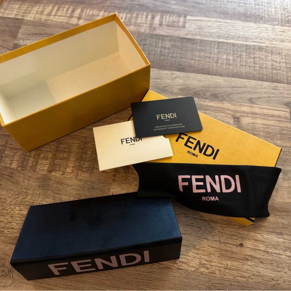 Fendi FE40161I Square Black Acetate Full Rim Glasses - Picture 6 of 10